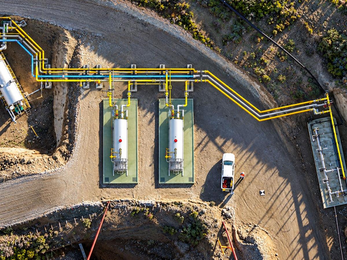 Vista cenital ilustrativa del modelo implantado sobre el ortomosaico del sitio